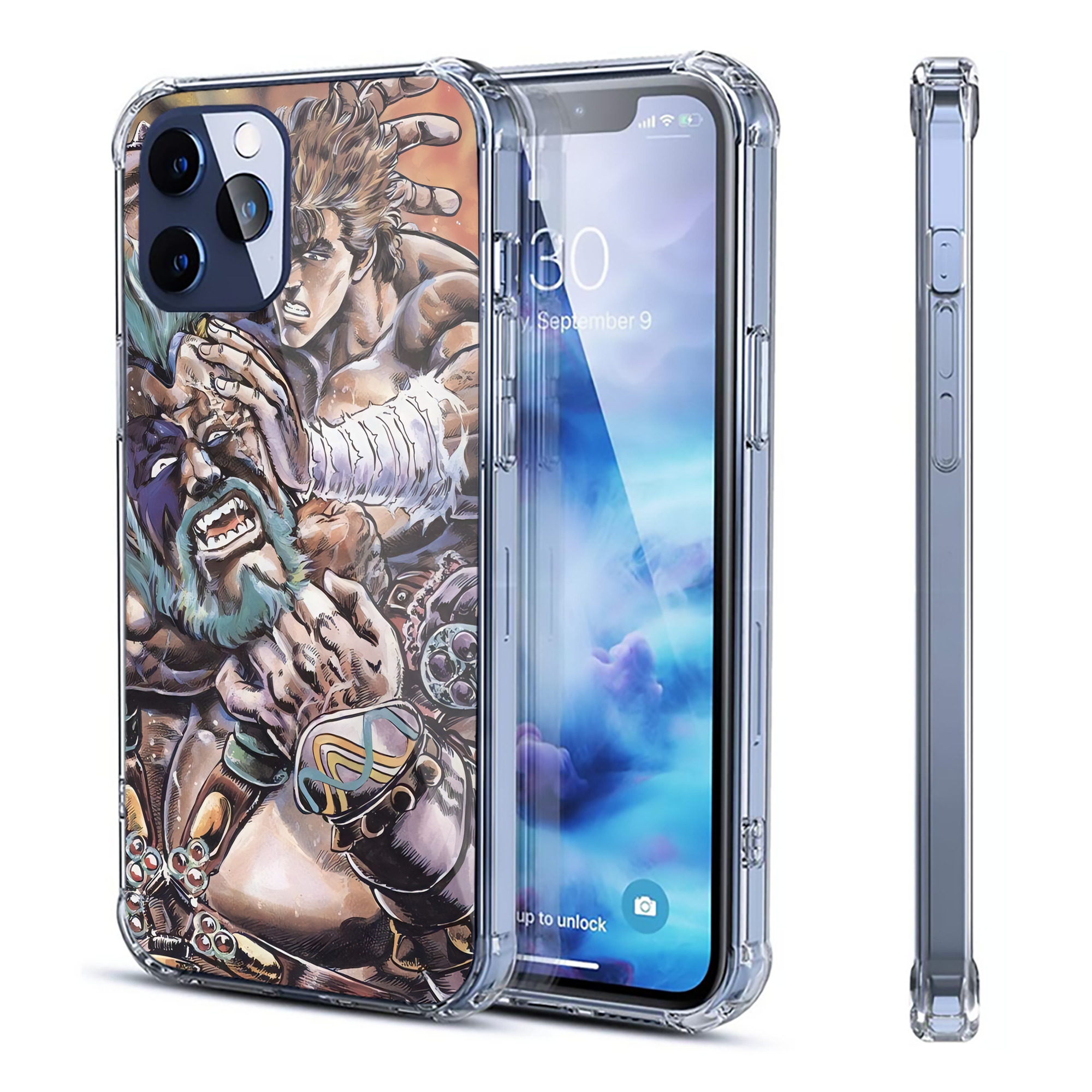 （画像用） 北斗の拳 Fist of the North Star 【iPhone 12シリーズ対応】透明スマホケース（クリアソフトケース）